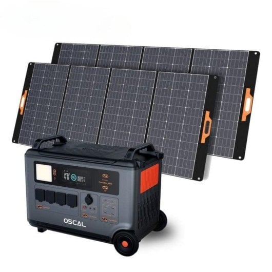 Energie-Station OSCAL PowerMax 6000 3600Wh 4 AC 6 USB 2 DC LiFePO4 Modular UPS App-Steuerung Solarpanel-kompatibel