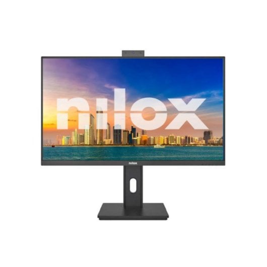 Moniteur Nilox 27" Full HD 120Hz IPS LED Haut-parleurs Caméra VESA Pivot Noir