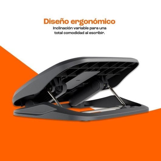 Owlotech Executive Mesa de Escritorio 100x60cm Negra + PcCom Essential Reposapiés Ergonómico 44x34cm
