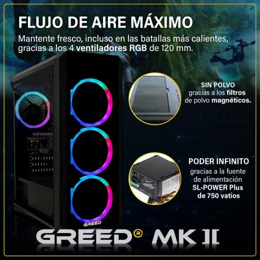 PC de Bureau GREED MK2 Intel Core i7-12700F 32 Go RAM 1 To SSD RTX 5060