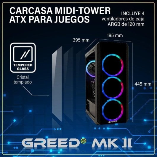 GREED MK2 AMD Ryzen 7 5700X 16GB 1TB SSD RTX 5060 Windows 11 Pro WiFi