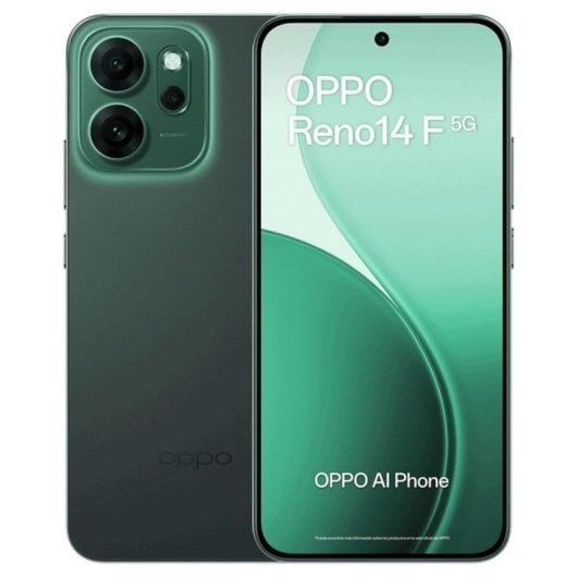 Smartphone OPPO Reno14 F 5G 8GB RAM 256GB AMOLED IP68 Grün