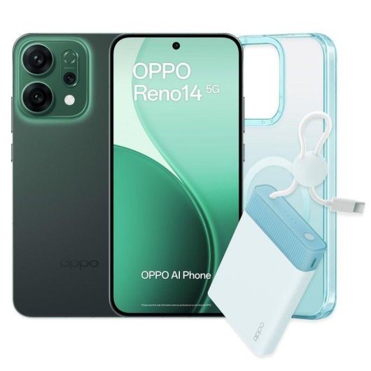 OPPO Reno14 5G 12GB Verde 6.59" 512GB Câmara tripla