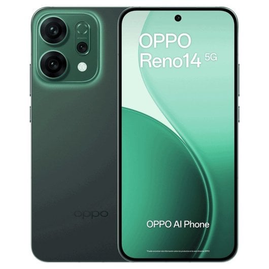 OPPO Reno14 5G Smartphone Launch Pack 12 GB RAM 512 GB 6,59" AMOLED 120 Hz Leuchtgrün