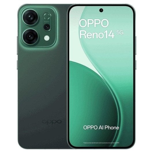 OPPO Reno14 5G 12GB Verde 6.59" 512GB Câmara tripla