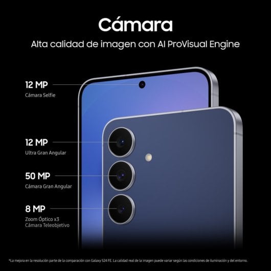 Samsung Galaxy S25 FE 8GB 256GB 6.7" Móvil Potente con Inteligencia Artificial Azul Glacial