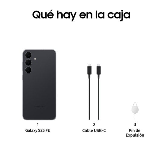 Samsung Galaxy S25 FE 8GB 256GB 6.7" Móvil Potente con Inteligencia Artificial Negro Intenso