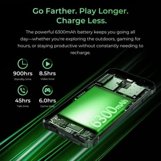 Smartphone Oukitel G5 4GB RAM 64GB 6" Dual SIM Batería 6300mAh Rugerizado Android 14 Naranja
