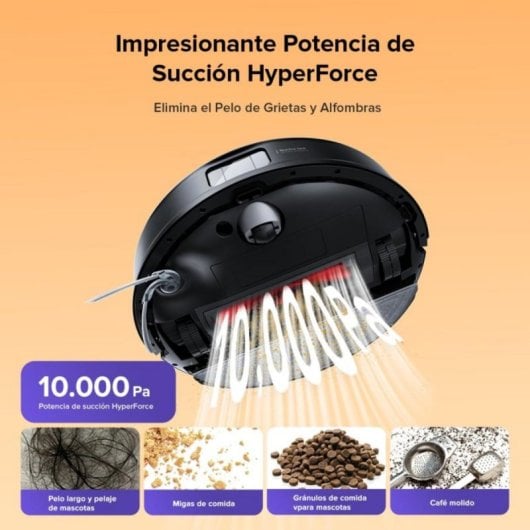Roborock Q10 S5 Robot Aspirador Y Fregasuelos Succión Hyperforce De 10000 Pa, Negro