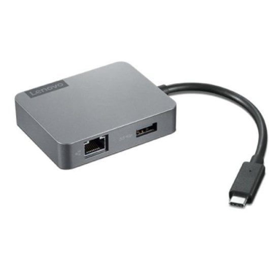 Lenovo Travel Hub Gen2 USB-C Grau 4K Ultra HD 60Hz HDMI VGA RJ-45 Ethernet 1GbE