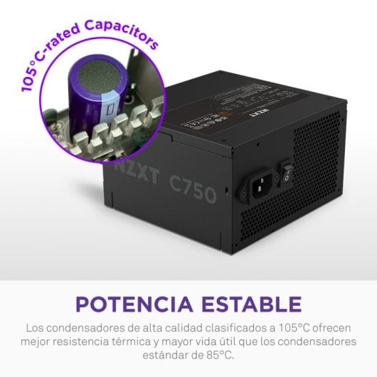 Fuente de Alimentación NZXT 750W 80+ Bronze PA-7B3BB-EU Ventilador 120mm