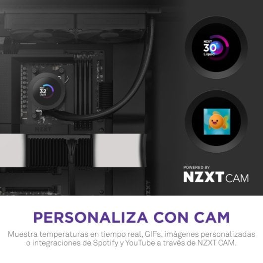 Refrigeración Líquida NZXT Kraken Plus 240mm 2 Ventiladores Display TFT Negra