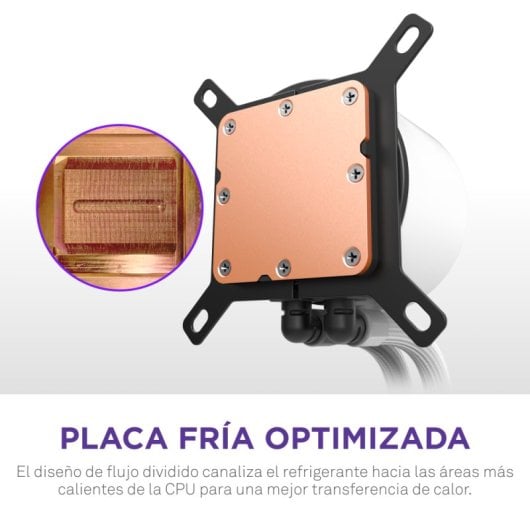 Refrigeración Líquida NZXT Kraken Plus RGB 240mm 2 Ventiladores Blanco LED TFT