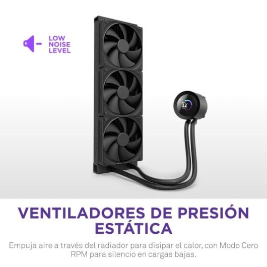 NZXT Kraken Plus 360, Réfrigération liquide tout-en-un, 12 cm, Noir