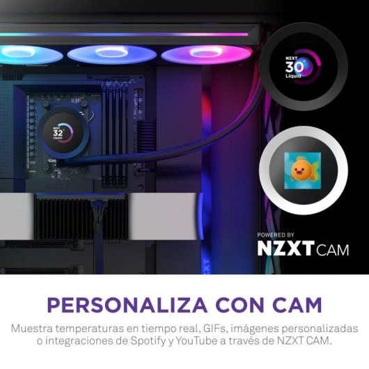 Refrigeración Líquida NZXT Kraken Plus 360mm 3 Ventole RGB Schermo LCD