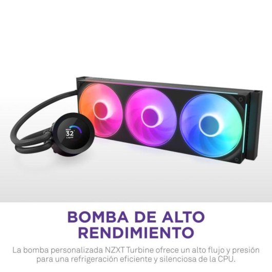 Refrigeración Líquida NZXT Kraken Plus 360mm 3 Ventole RGB Schermo LCD