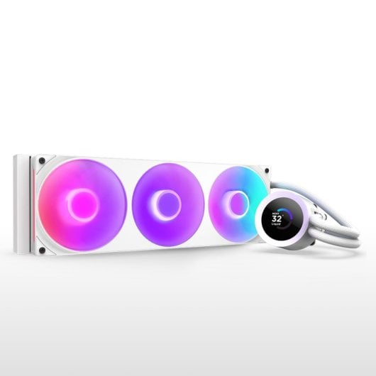 NZXT Kraken Plus 360 RGB, Système de refroidissement liquide tout en un, 500 RPM, 2400 RPM, Blanc