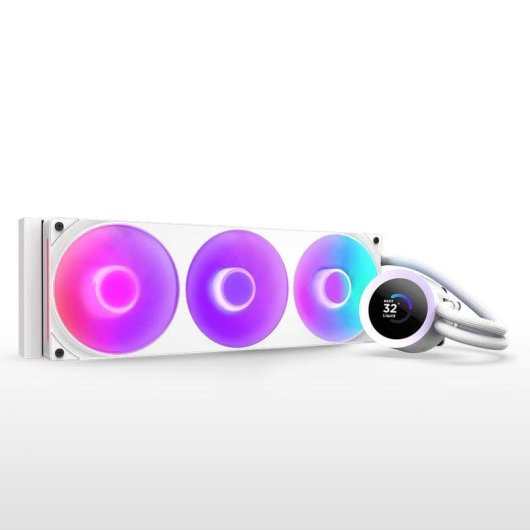 Refrigeración Líquida NZXT Kraken Plus 360 RGB 360mm 3 Ventilatori LCD Bianco