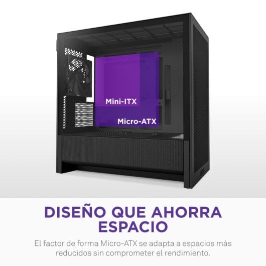 Torre NZXT H3 Flow Negro Vidrio Templado Micro ATX Mini-ITX Midi Tower