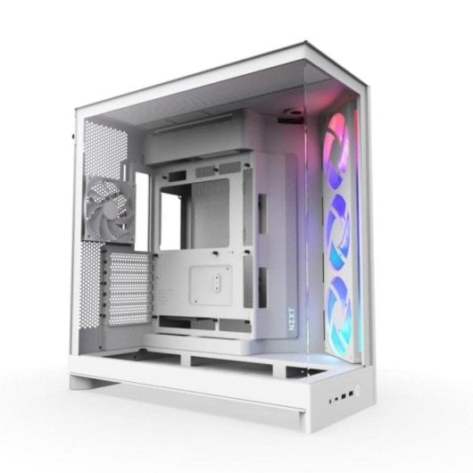 NZXT H9 Flow RGB, Midi Tower, PC, Blanc, ATX, EATX, micro ATX, Mini-ITX, Malla, Vidrio templado