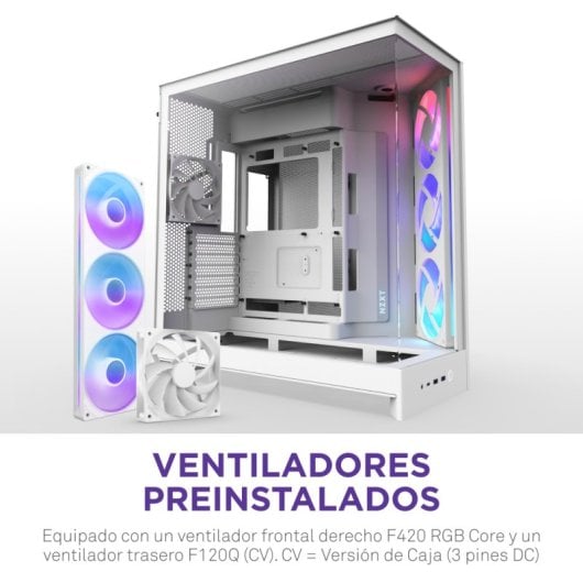 Caja NZXT H9 Flow RGB Blanco 3x140mm RGB