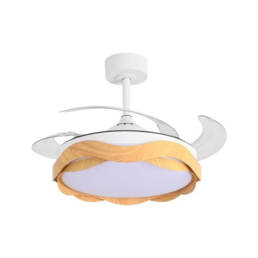 Ventilador de techo Ondas 72W LED 6480lm 6 velocidades aspas retráctiles mando a distancia