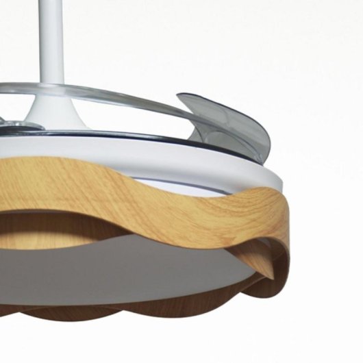 Ventilador de techo Ondas 72W LED 6480lm 6 velocidades aspas retráctiles mando a distancia