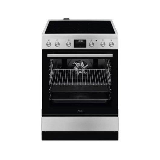 Fogão AEG CCB6642CBM 73L 4 Zonas Cerâmica SteamBake Preto/Inox Ecrã LED