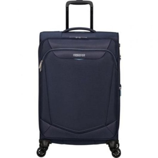 American Tourister SummerRide Spinner 69cm Navy erweiterbar 4-Rad-TSA-Schloss PET-Recyclex