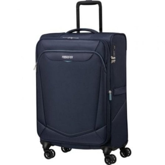 American Tourister SummerRide Spinner 69cm Navy erweiterbar 4-Rad-TSA-Schloss PET-Recyclex