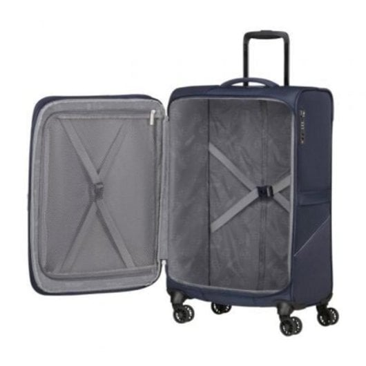 American Tourister SummerRide Spinner 69cm Navy erweiterbar 4-Rad-TSA-Schloss PET-Recyclex