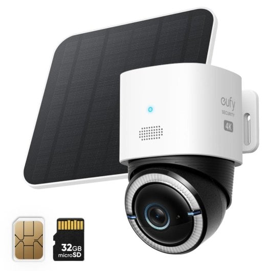 Caméra Eufy 4G LTE S330, Full HD, Audio bidirectionnel, Vision nocturne 8m, Inalámbrica