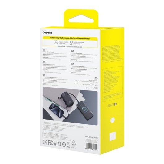 Baseus Powerbank 20000mAh 30W USB Typ-C Schwarz mit LCD-Display und Schnellladung