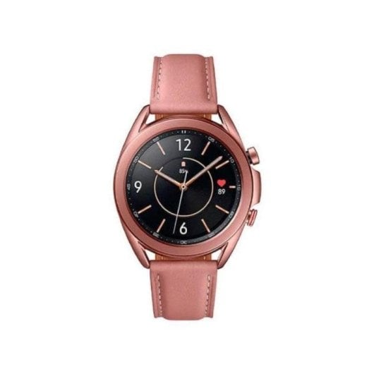 Samsung Watch3 Bluetooth 41mm AMOLED Prata Correa de Couro Premium Monitor Saúde SpO2