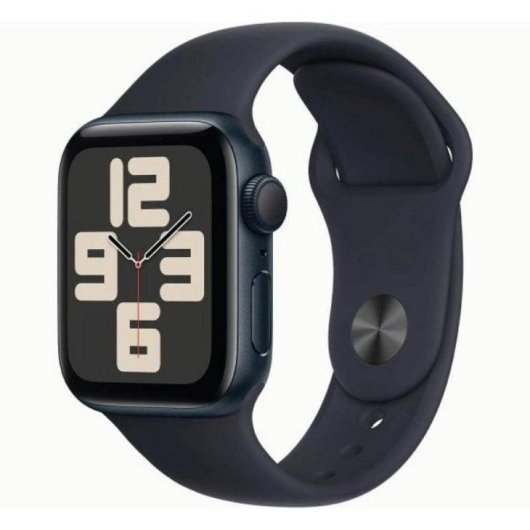 Apple Watch SE GPS NFC 44mm OLED Mitternacht M/L Wasserdicht 50m Herzfrequenz Schlafüberwachung