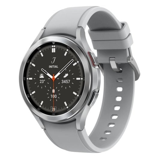 Samsung Galaxy Watch4 Classic 46mm Silber Edelstahl 16GB GPS OLED 247mAh Grau