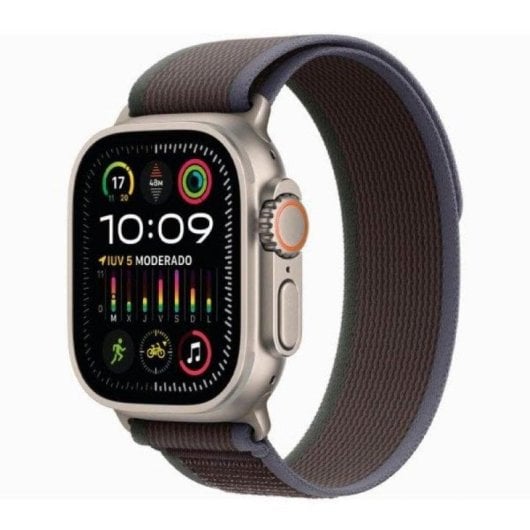Apple Watch Ultra 2 4G GPS 49mm AMOLED Titane Bleu M/L Étanche 100m SpO2 ECG Multi-sport