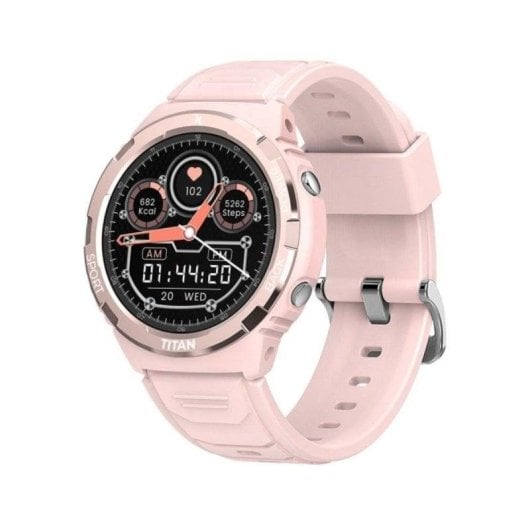 Maxcom FW100 Titan Bluetooth 44mm Rosa Silikon Band Wasserdicht Herzfrequenz Schlaftracking 7 Tage Akku