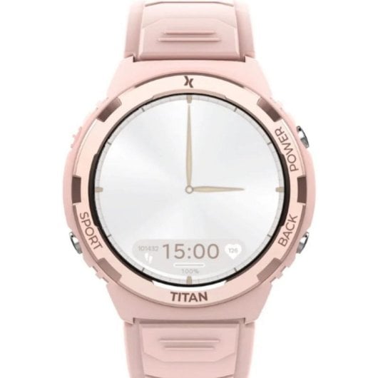 Smartwatch Maxcom FW100 Titan Rosa 7 Tage Akku Gesundheitsmonitor Wasserdicht