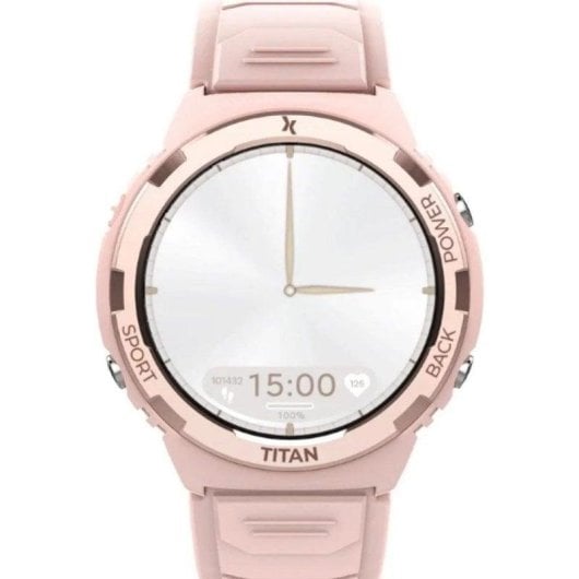 Maxcom FW100 Titan Bluetooth 44mm Rosa Silikon Band Wasserdicht Herzfrequenz Schlaftracking 7 Tage Akku