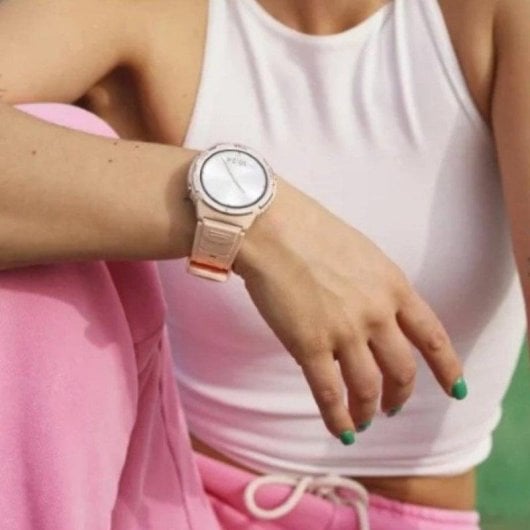 Maxcom FW100 Titan Bluetooth 44mm Rosa Silikon Band Wasserdicht Herzfrequenz Schlaftracking 7 Tage Akku