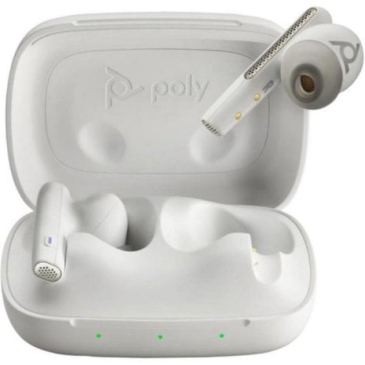 Custodia di Ricarica POLY Voyager Free 60 UC Bianca Compatta e Resistente