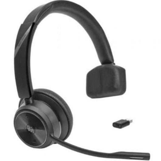 HP Poly Savi 7310 UC Headset DECT Sem Fios com Cancelamento de Ruido, Microfone e Controlo On-ear Preto