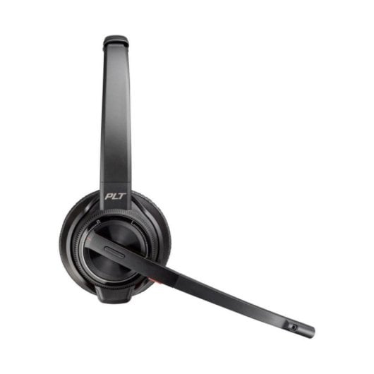 Poly Savi 8220 Office Headset DECT Sem Fios Bluetooth com Cancelamento Ativo de Ruido e Microfone Preto