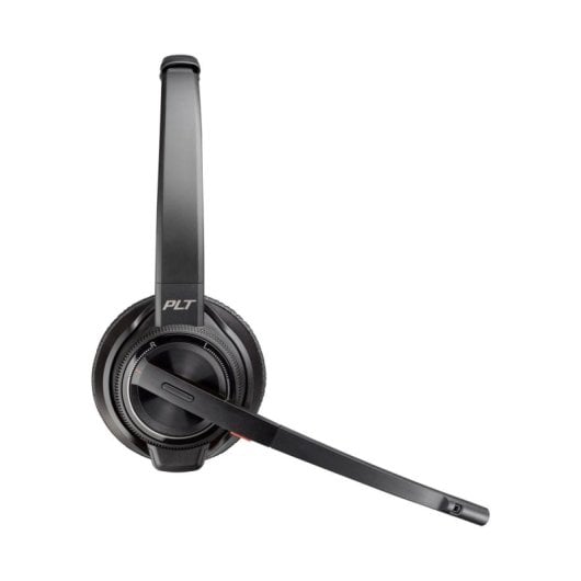 Poly Savi 8220 Office Headset DECT Sem Fios Bluetooth com Cancelamento Ativo de Ruido e Microfone Preto