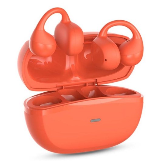Auriculares SPC Boost Clip sem fios Bluetooth 5.4 Open-Ear com microfone e ENC vermelho