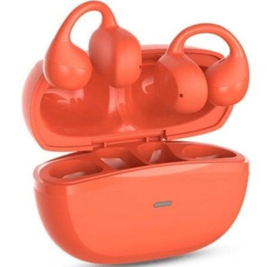 SPC Boost Clip Auriculares Open-ear Sem Fios Bluetooth 5.4 True Wireless com Microfone e ENC Vermelhos