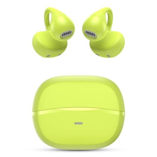 Auriculares SPC Boost Clip sem fios Bluetooth 5.4 Open-Ear com microfone ENC e IPX5 Verde