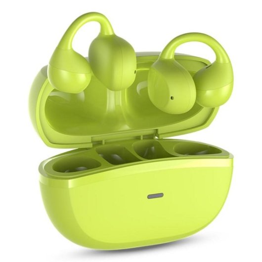Auriculares SPC Boost Clip sem fios Bluetooth 5.4 Open-Ear com microfone ENC e IPX5 Verde