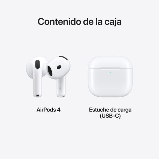 Auriculares Apple AirPods 4 inalámbricos Bluetooth 5.3 Llamadas/Musica IP54 blancos